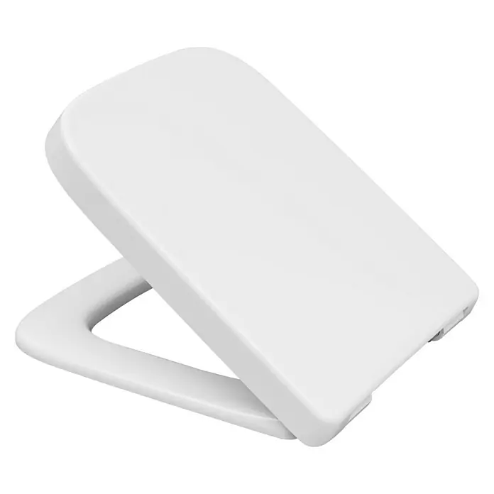 WC-Sitz Kailua Beach - Duroplast, Weiß, Mit Absenkautomatik - Nahaufnahme eines weißen Toilettensitzes mit modernem Design. Perfekt für jedes Badezimmer und leicht zu reinigen.