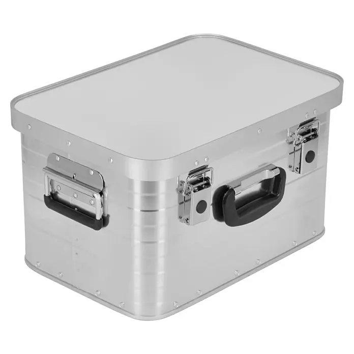 Wisent Aufbewahrungs- & Transportbox - Fassungsvermögen: 29 l - Stabile Aluminium Transportbox mit Deckel und Tragegriffen. Ideal für Lagerung und Transport.