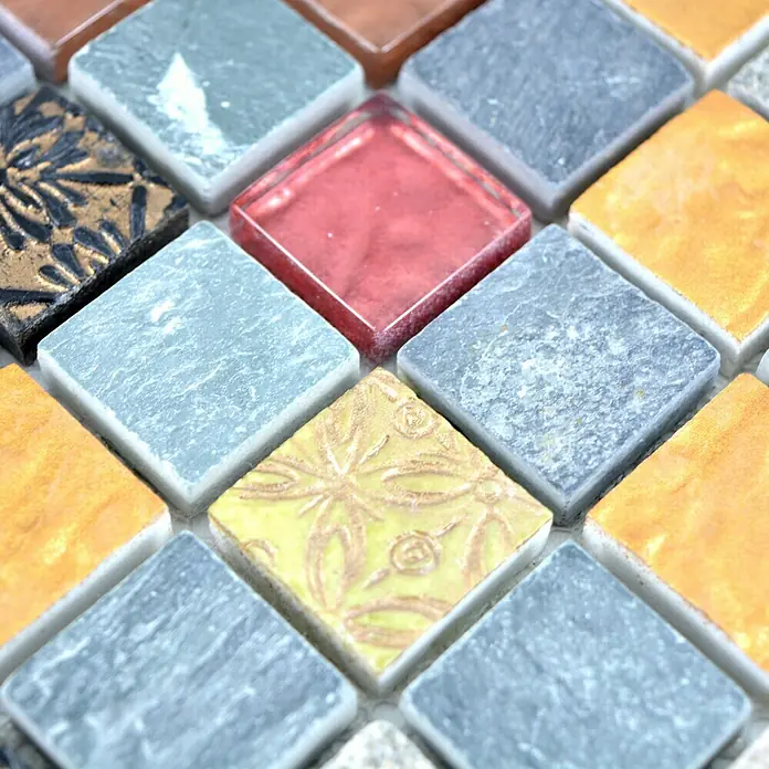 Carreau de mosaïque Carré Crystal Mix CM S365