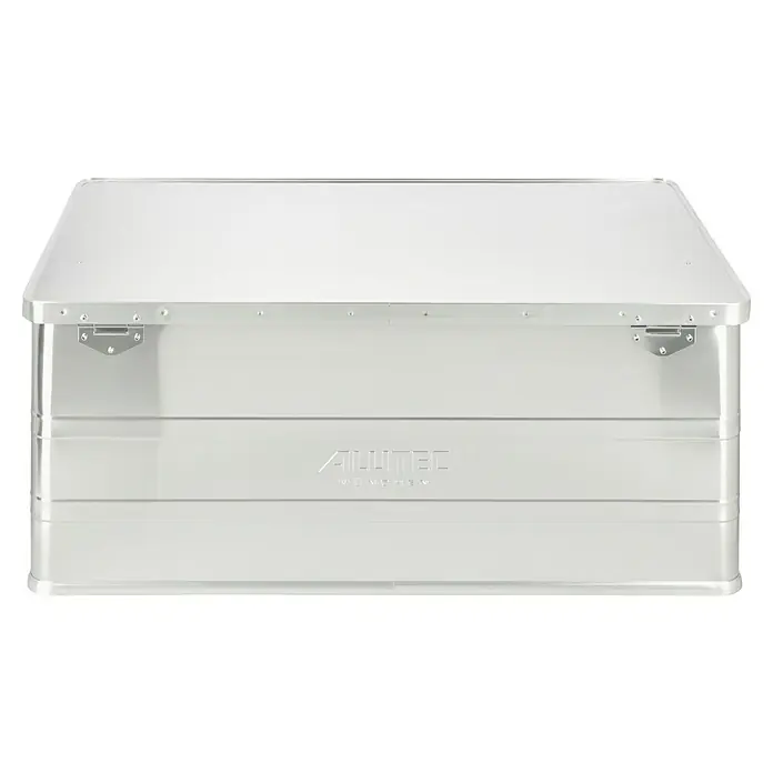 Alutec München Aufbewahrungs- & Transportbox Classic 142 - L x B x H: 895 x 495 x 375 mm, 142 l, Aluminium - Silberne Allutec-Aluminiumbox, ideal für Lagerung und Transport. Robust und langlebig, perfekt für Abenteuer und Organisation.