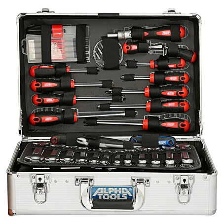 Alpha Tools Werkzeugkoffer Big Box (L x B x H: 450 x 305 x 167 mm, 119 -tlg.)