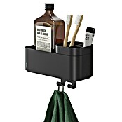 Tiger Doucherek met haak en houder 2-Store (10,8 x 24,9 x 15,7 cm, Zwart) | BAUHAUS