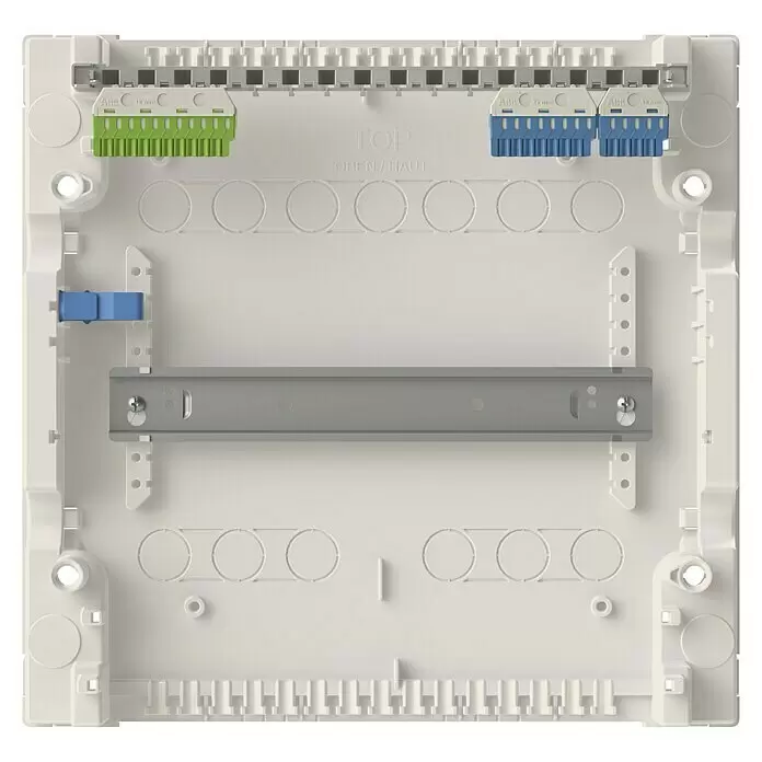 ABB - Striebel & John Aufputz-Verteiler AK612N2 + Tür AZT610Anzahl Reihen: 1 Stk., 33,9 x 32,8 cm, Weiß, RAL 9016