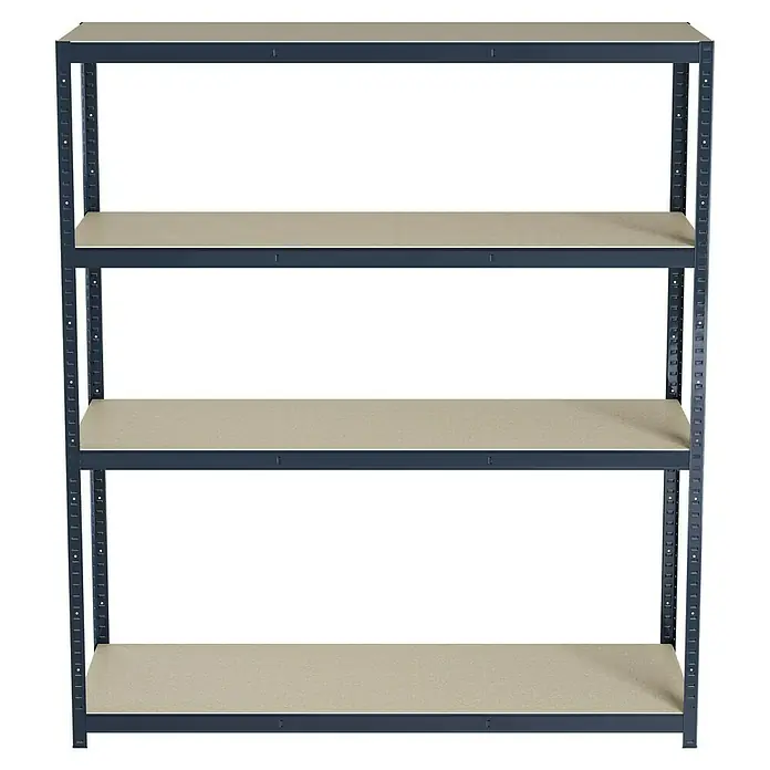 Regalux Schwerlastregal R250 - H x B x T: 180 x 160 x 60 cm, Traglast pro Boden: 250 kg, Anzahl Böden: 4 Stk., Stecken, Grau - Stabiles Schwerlastregal mit vier Regalböden. Das Regal ist ideal für Lagerung und Organisation.