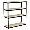 Regalux Regal za teški teret R250  (V x Š x DB: 180 x 160 x 60 cm, Nosivost po polici: 250 kg, Broj polica: 4 Kom., Uticanje, Grafitno sivo) | BAUHAUS