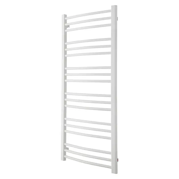 TVS Design Badheizkörper Nemo 18-500 - B x H: 510 x 1.195 mm, Wärmeleistung bei Vorlauftemperatur von 75 °C (D: 50): 243 W, Weiß - Moderner, weißer Handtuchwärmer mit mehreren horizontalen Stangen, ideal für Badezimmer zum Trocknen und Wärmen von Handtüchern.