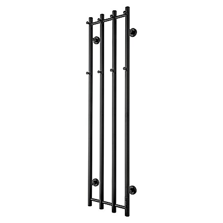 TVS Design Elektro-Badheizkörper Eldo 4 (B x H: 350 x 1 400 mm, Mit Thermostat und Timer, Schwarz)