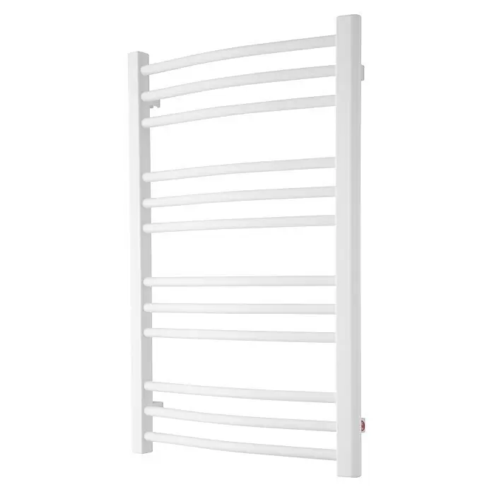 TVS Design Badheizkörper Nemo 12-600 - B x H: 610 x 785 mm, Wärmeleistung bei Vorlauftemperatur von 75 °C (D: 50): 184 W, Weiß - Weißer Handtuchwärmer mit horizontalen Stangen zum Trocknen und Heizen von Handtüchern.