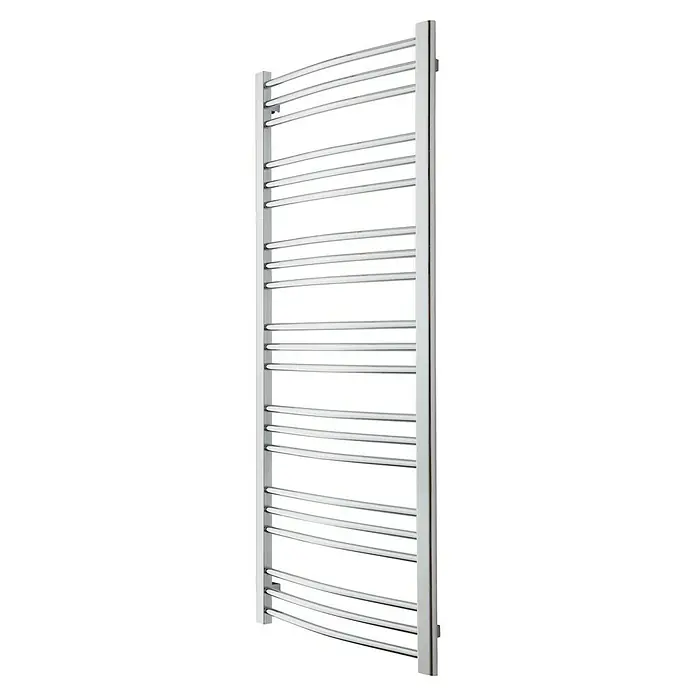 TVS Design Badheizkörper Nemo 21-500 - B x H: 510 x 1.400 mm, Wärmeleistung bei Vorlauftemperatur von 75 °C (D: 50): 184 W, Chrom - Handtuchwärmer aus Chrom mit vielen horizontalen Heizstäben für ein modernes Badezimmerdesign.\n