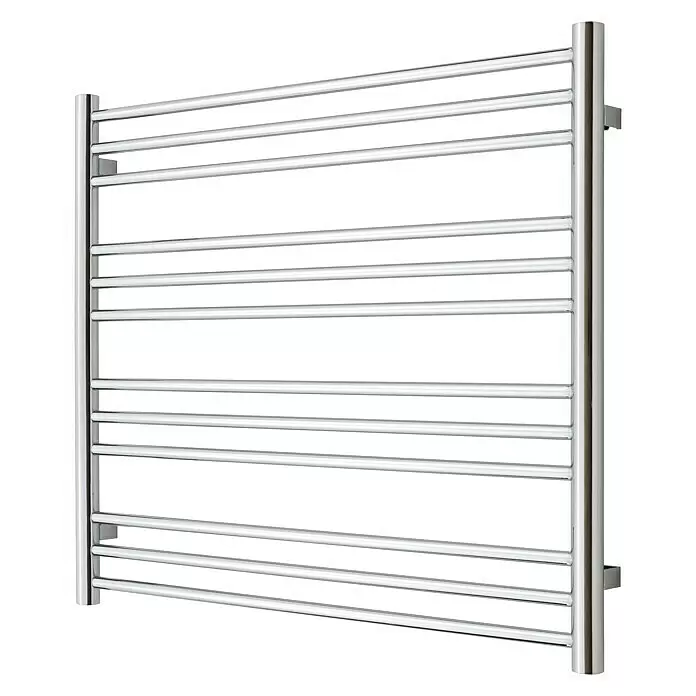 TVS Design Badheizkörper Pivo 12-1000 - B x H: 1.000 x 785 mm, Wärmeleistung bei Vorlauftemperatur von 75 °C (D: 50): 176 W, Chrom - Glänzender verchromter Handtuchwärmer mit vielen horizontalen Stangen.