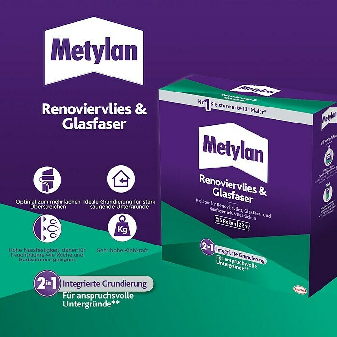 Metylan Tapetenkleister Renoviervlies & Glasfaser (500 g)