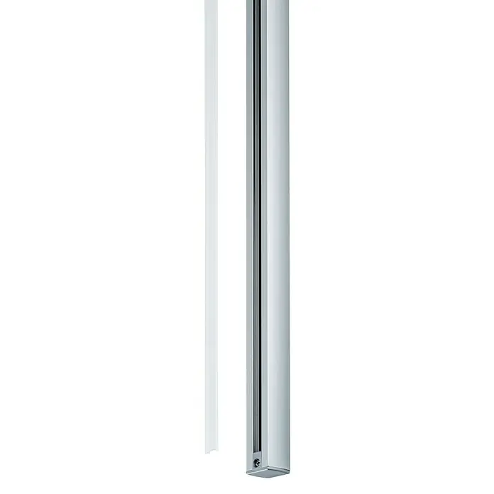 Paulmann URail Abdeckung - Länge: 68 cm, Transparent - Detailansicht einer silbernen LED-Schiene mit einer abnehmbaren weißen Abdeckung, ideal für moderne Beleuchtungslösungen.