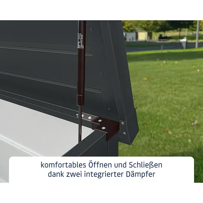 Hörmann EcoStar Gartenbox Elegant136 x 67,2 x 72,5 cm, Anthrazit, Stahl
