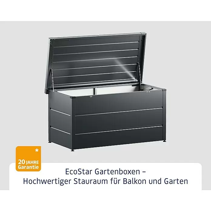 Hörmann EcoStar Gartenbox Elegant136 x 67,2 x 72,5 cm, Anthrazit, Stahl
