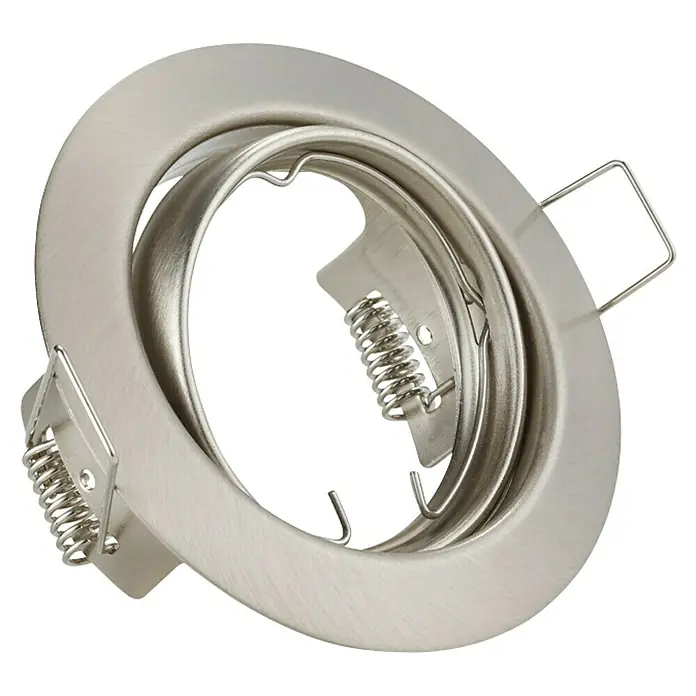 Trio Lighting Foco empotrable Jura - 15 W, GU10, Níquel mate, Diámetro: 8,3 cm - Soporte de montaje para focos empotrados. Mantiene las luces de forma segura en techos o paredes. Ideal para bombillas GU10 o MR16.