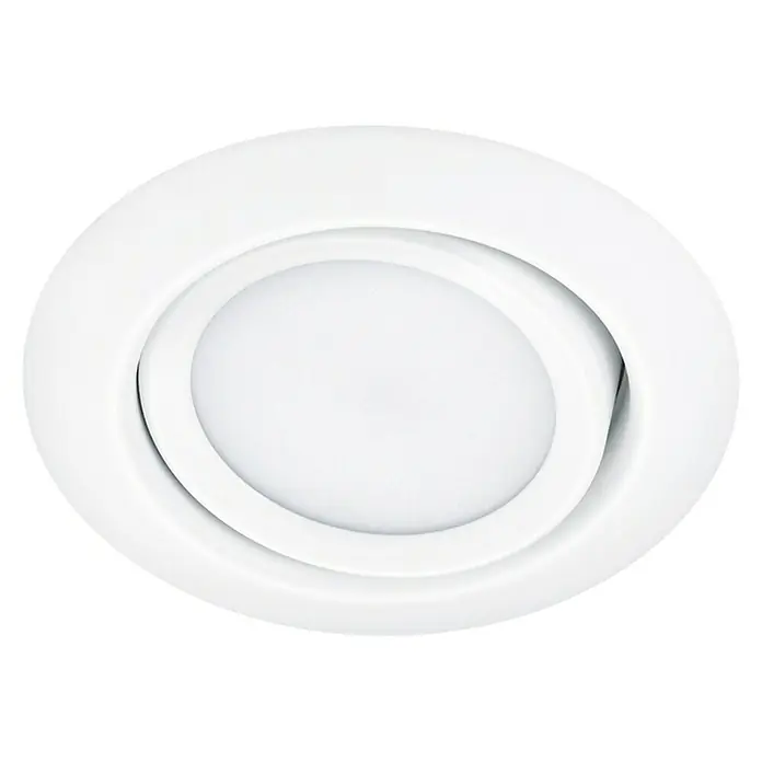Trio Lighting Foco LED empotrable Rila - 5 W, Color de luz: Blanco cálido, Diámetro: 8,2 cm, Blanco - Foco empotrable de techo LED blanco con punto ajustable para una iluminación flexible y diseño moderno.