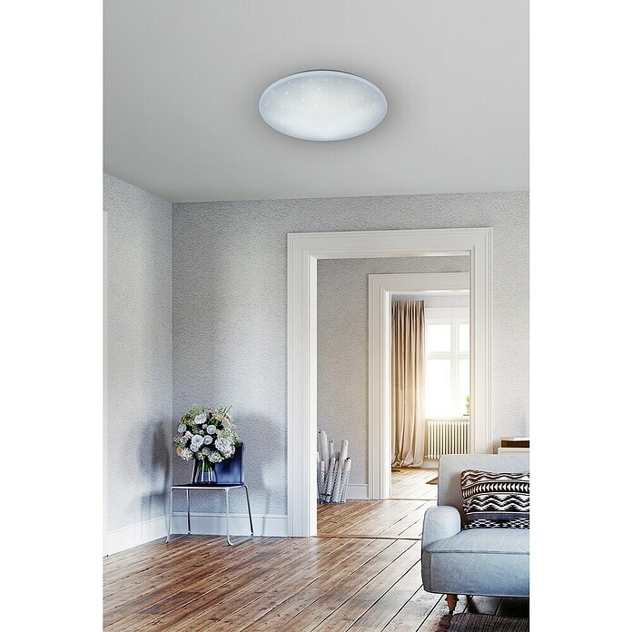 Trio Lighting Plafón LED redondo Lukida (18 W, Blanco cielo estrellado, Blanco cálido) | BAUHAUS