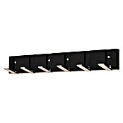 BHP Garderobenleiste (Anzahl Haken: 6 Stk., L x B x H: 2 x 48,4 x 7,2 cm, Schwarz)
