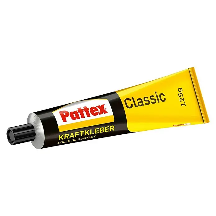 Pattex Kontakt Kraftkleber Classic - 125 g, Tube - Ein Tube Pattex Classic Kraftkleber, ein leistungsstarker Klebstoff für verschiedene Materialien.