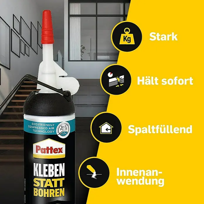 Pattex Kleben statt Bohren Montagekleber - Weiß, 133 g - Pattex Kleben Statt Bohren: Der starke Montagekleber für den Innenbereich, der sofort hält und Spalten füllt, ideal für Heimwerkerprojekte.