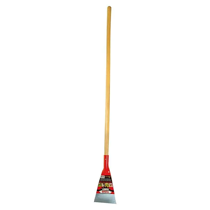 Peddinghaus Bauschaber Big Mutt - Länge: 1.550 mm, Blattbreite: 175 mm - Abbildung eines 'Bigmutt' Schabers mit Holzgriff und roter Halterung.