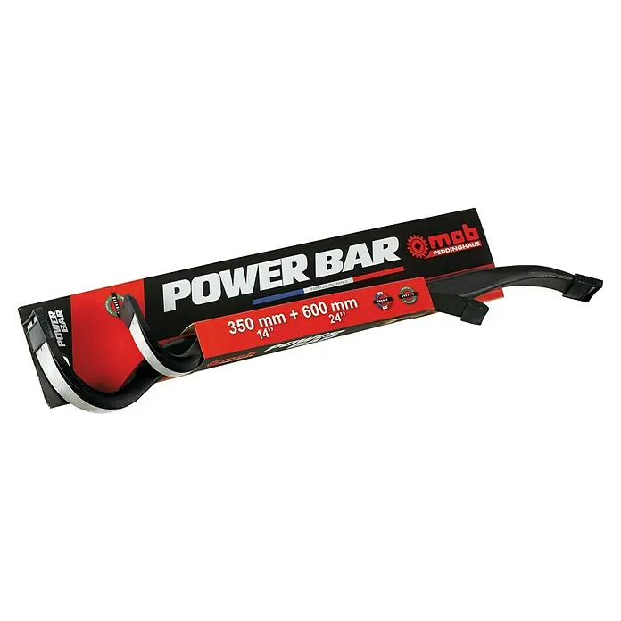 Peddinghaus Nageleisen-Set Power Bar - Material: Stahl, 2 -tlg. - Das Bild zeigt eine "Power Bar" von mob Peddinghaus, ein Werkzeug mit den Maßen 350 mm + 600 mm (14" + 24"), hergestellt in Frankreich.