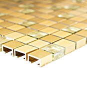 Mosaikfliese Quadrat ALF A307 (30 x 30 cm, Gold, Matt)