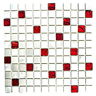 Mosaikfliese Quadrat ALF O301F (30 x 30 cm, Silber, Matt)