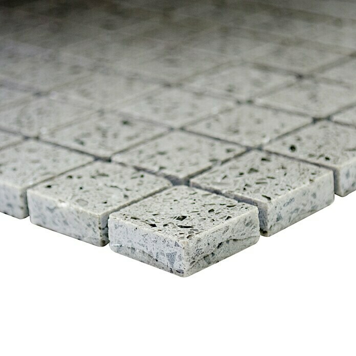 Mozaïektegel Quadrat Artifical XCM ASM23 (30,5 x 30,5 cm, Grijs, Glanzend)