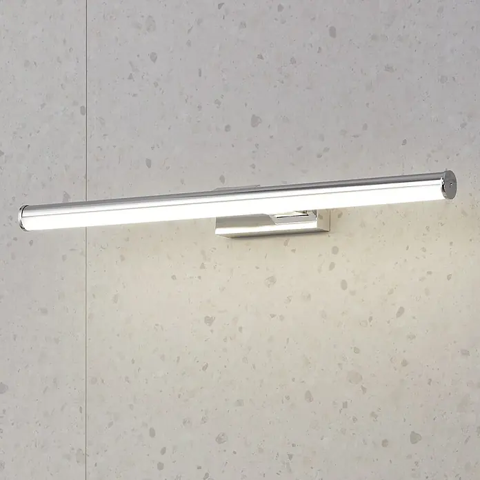 Eglo LED-Spiegelleuchte Vadumi - 11 W, L x B x H: 60 x 12,5 x 5 cm, Chrom, Neutralweiß - Wandleuchte mit Chromoberfläche und integriertem LED-Licht, die eine helle und gleichmäßige Ausleuchtung bietet.