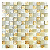 Mosaikfliese Quadrat Crystal Mix XCM 8LU80 (29,8 x 29,8 cm, Champagner, Glänzend)