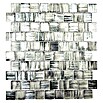 Mosaikfliese Quadrat Crystal Struktur CM CF41 (28,6 x 31,8 cm, Schwarz, Glänzend)