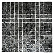Mosaikfliese Quadrat Crystal Uni CM 4BL12 (30 x 30 cm, Schwarz, Glänzend)