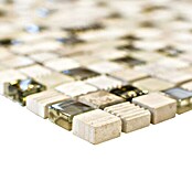 Mosaikfliese Quadrat Crystal Mix XCM HQ12 (30,5 x 30,5 cm, Beige/Grau, Matt)
