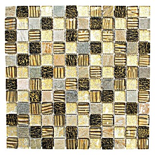 Mozaïektegel Quadrat Crystal Mix XCM CR17 (30 x 30 cm, Mat)