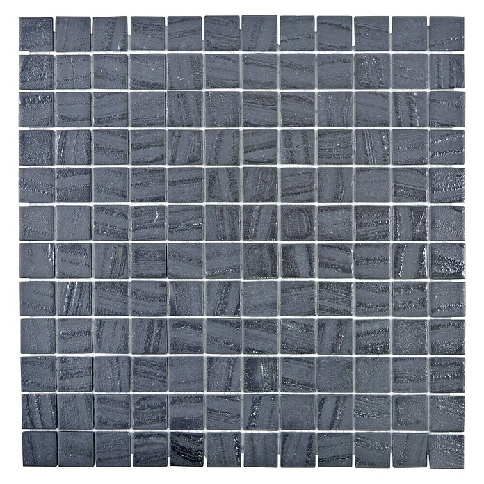Mosaikfliese Quadrat Eco Uni TINA 03 (31,5 x 31,5 cm, Schwarz/Anthrazit, Matt)