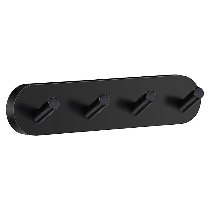 Smedbo Home Handdoekhaak (Aantal haken: 4 st., Mat zwart, Mat) | BAUHAUS