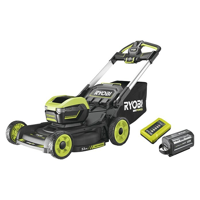 Ryobi Max Power Akku-Rasenmäher RY36LMXSP53A-160 (36 V, 1 Akku, 6 Ah, Schnittbreite: 53 cm) | BAUHAUS