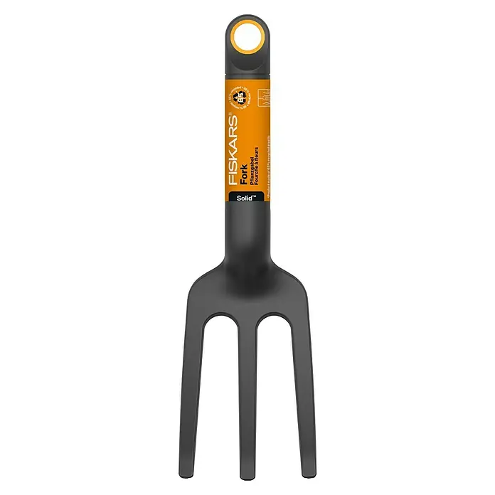 Fiskars Solid Hand-Kleinrechen - 27,7 cm - Die Fiskars Solid™ Gartenkralle, hergestellt aus recyceltem Kunststoff, ist ein nützliches Werkzeug für die Gartenarbeit.