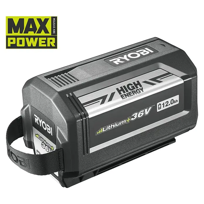 Ryobi Max Power Akku RY36B12A - 36 V, 12 Ah, Li-Ionen - Ryobi Max Power 36V 12.0Ah Lithium+ Akku für kabellose Werkzeuge, bietet hohe Leistung und lange Laufzeit.