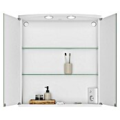 Camargue LED-Spiegelschrank Ametrin (B x H: 58,8 x 65,9 cm, Holz, Weiß) | BAUHAUS