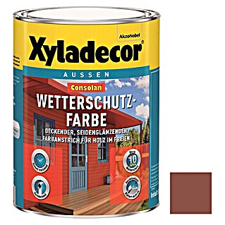 Xyladecor Wetterschutzfarbe Consolan (Braun, Seidenglänzend, 750 ml)