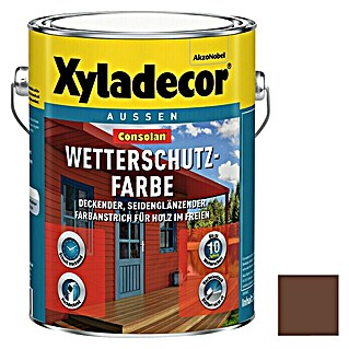 Xyladecor Wetterschutzfarbe Consolan (Rehbraun, Seidenglänzend, 2,5 l, Wasserbasiert)