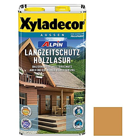 Xyladecor Holzlasur Alpin (Oregon, 5 l, Seidenglänzend)