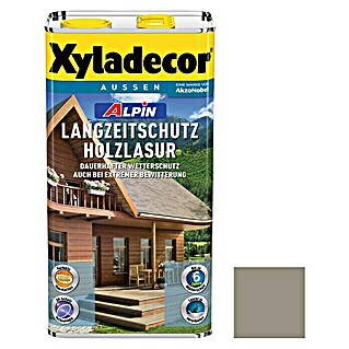 Xyladecor Langzeitschutz-Holzlasur Alpin (Silbergrau, 5 l, Seidenglänzend, Lösemittelbasiert)