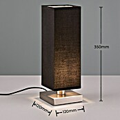 Trio Lighting Lámpara de sobremesa decorativa Touch (60 W, L x An x Al: 12 x 12 x 35,5 cm, Gris/Negro, E14) | BAUHAUS