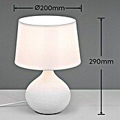 Trio Lighting Lámpara de sobremesa Martin (40 W, Blanco, Altura: 29 cm)