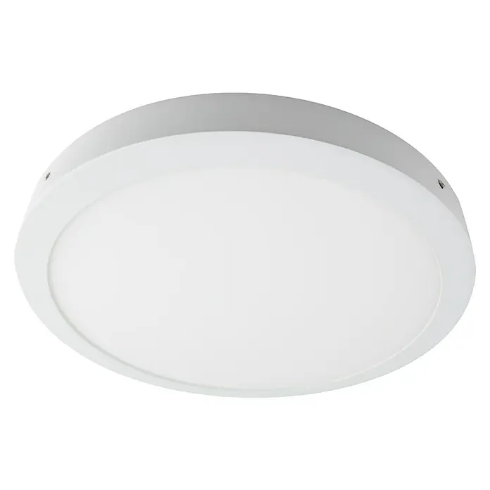 Alverlamp Plafón LED redondo - 40 W, Ø x Al: 40 x 4 cm, Blanco, Blanco cálido - Lámpara de techo redonda blanca con un diseño simple para una iluminación moderna.