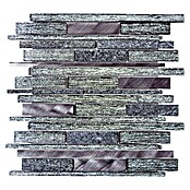 Mosaikfliese Verbund Crystal Mix XAM GV84 (29,8 x 31 cm, Schwarz, Glänzend)