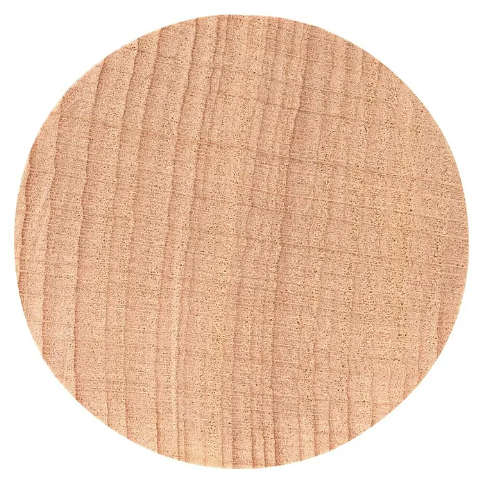 Dolle Handlauf PS 3/50 - Buche Natur, Unbehandelt, Rund, Länge: 200 cm - Detailansicht einer runden Holzoberfläche mit feiner Maserung. Perfekt für Möbel oder Dekorationen mit natürlichem Look.